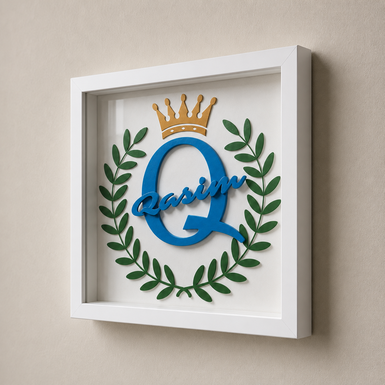 Personalized Royal Crown Name Shadow Box Frame