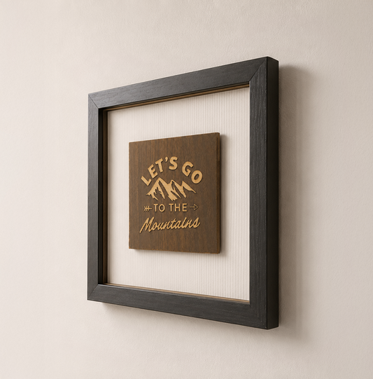 Let’s Go to the Mountains Shadow Box Frame