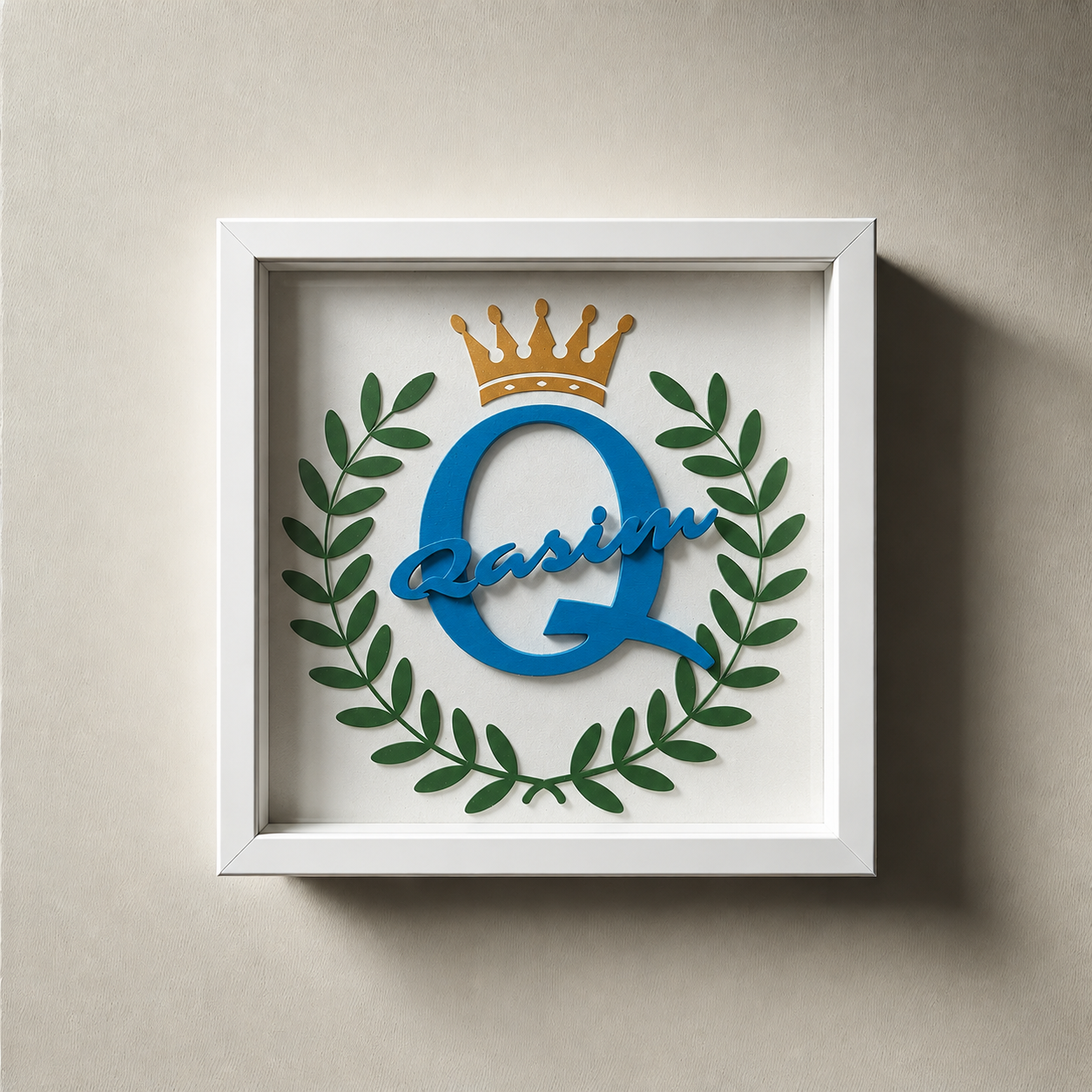 Personalized Royal Crown Name Shadow Box Frame