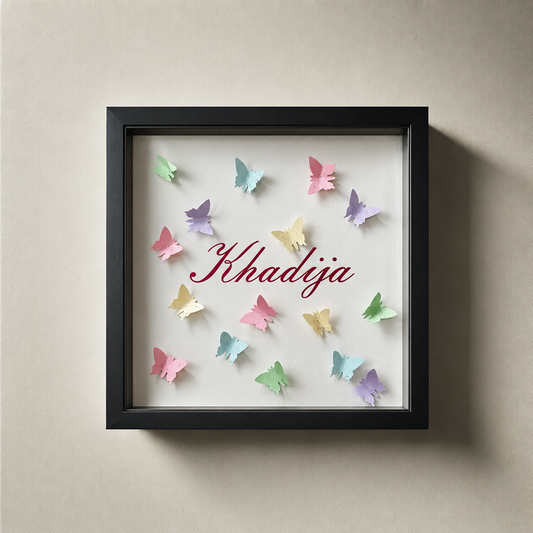 Personalized Butterfly Name Shadow Box Frame