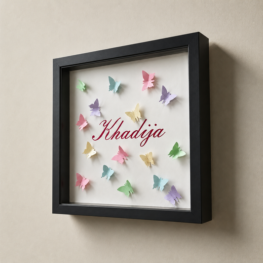 Personalized Butterfly Name Shadow Box Frame