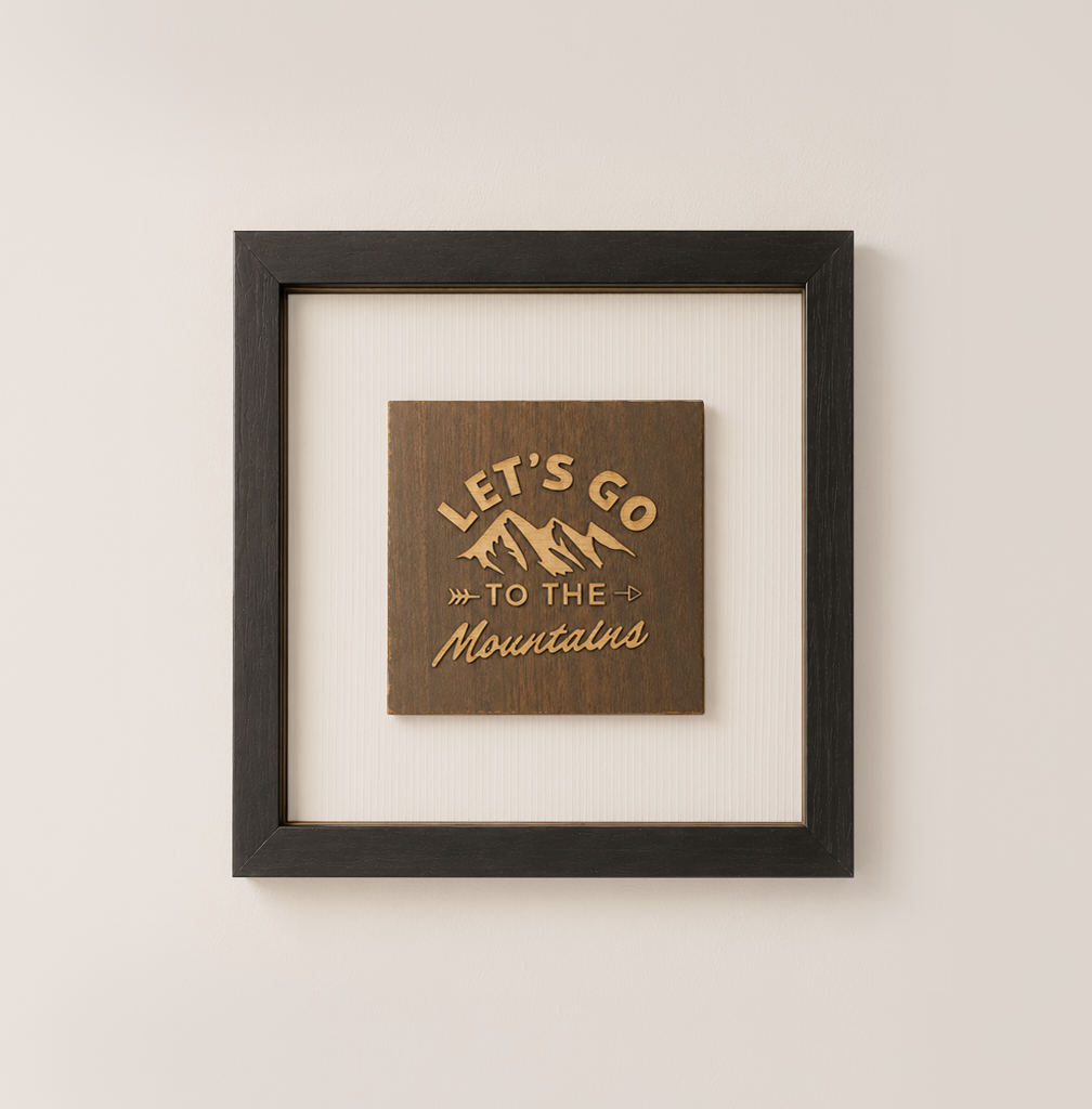 Let’s Go to the Mountains Shadow Box Frame